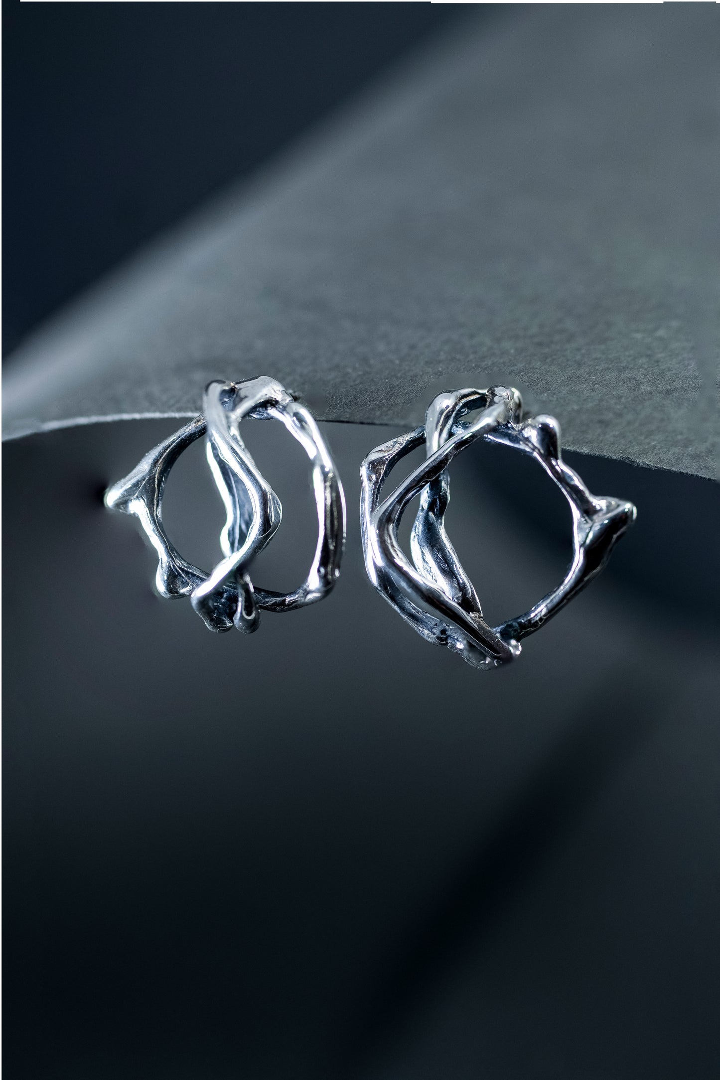 "Moduλa" sterling silver studs