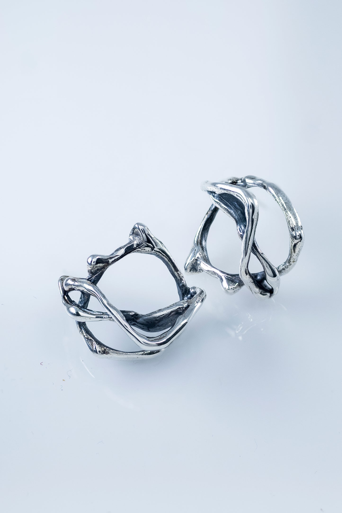 "Moduλa" sterling silver studs