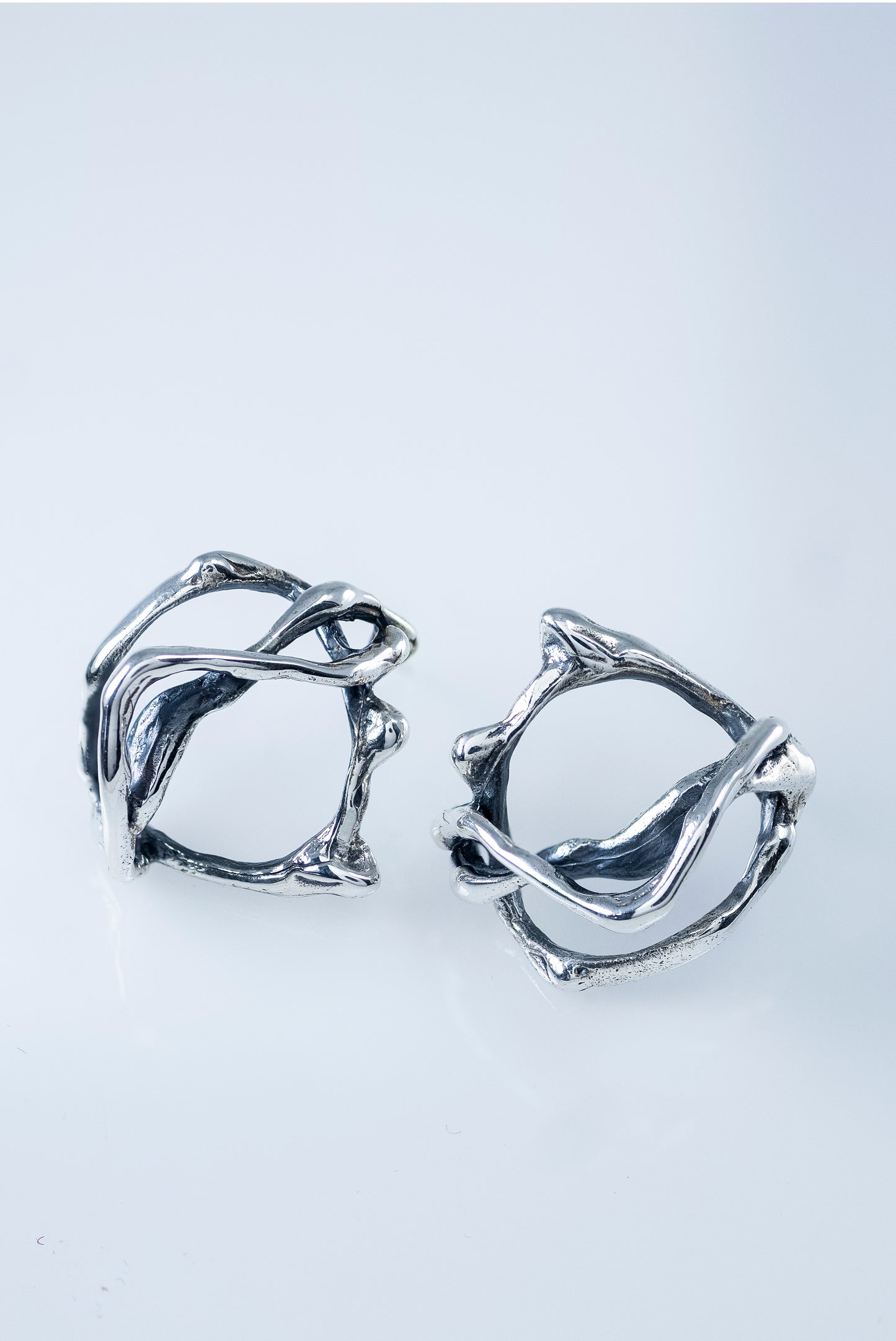 "Moduλa" sterling silver studs
