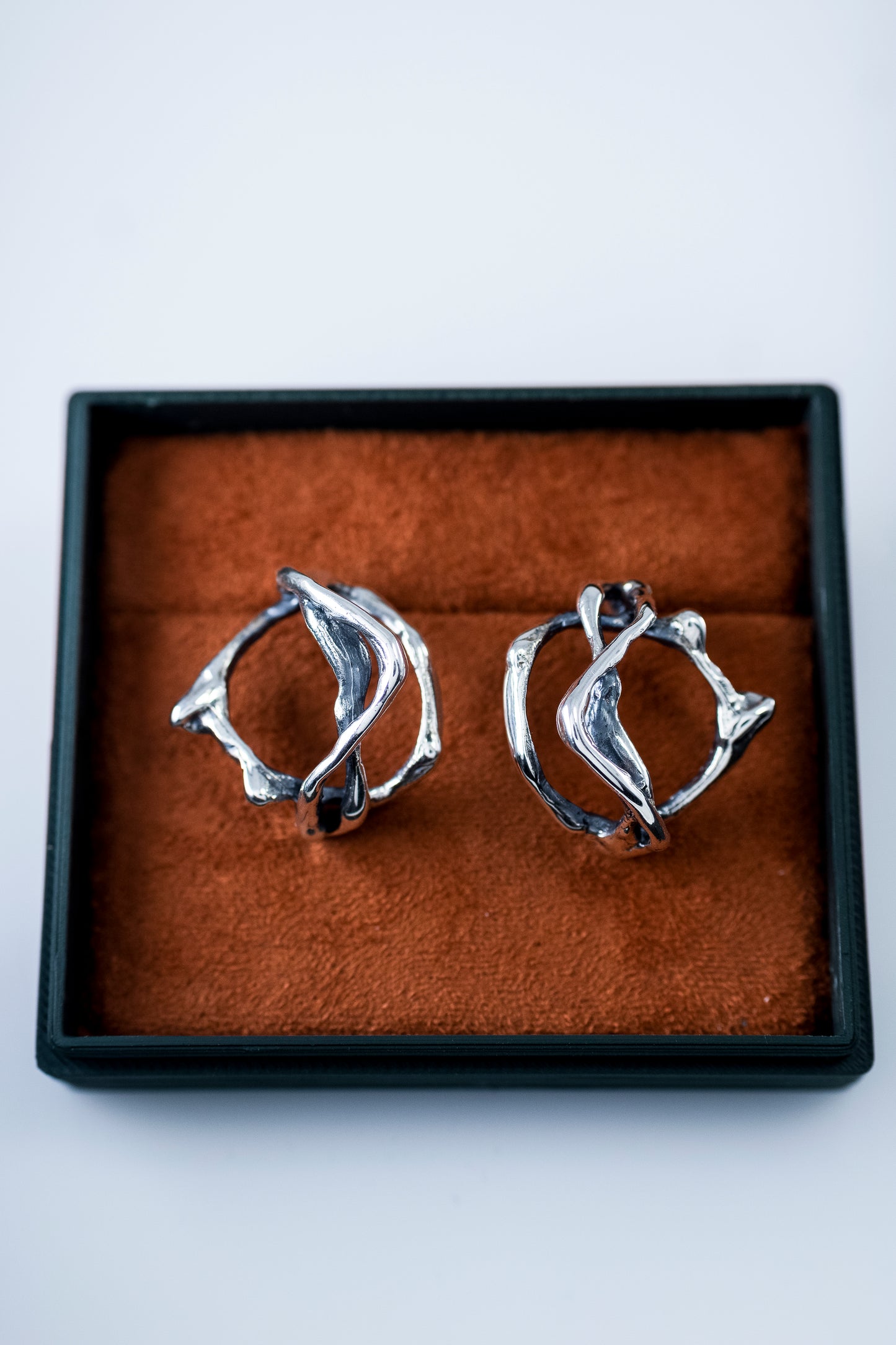 "Moduλa" sterling silver studs