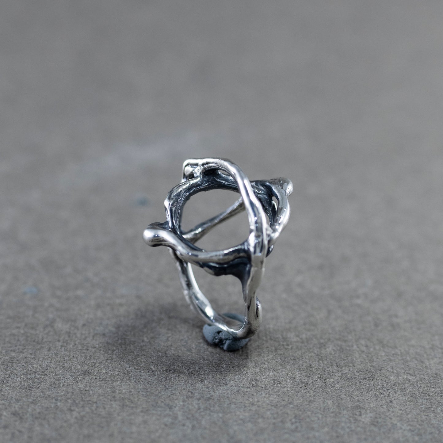 Sculptural Silver Ring