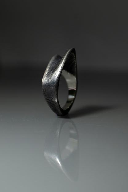 Rough textured Blackened Ring