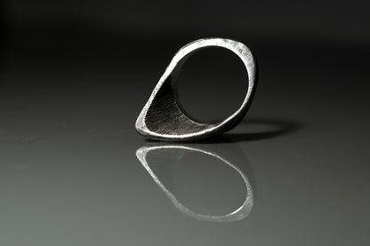 Rough textured Blackened Ring