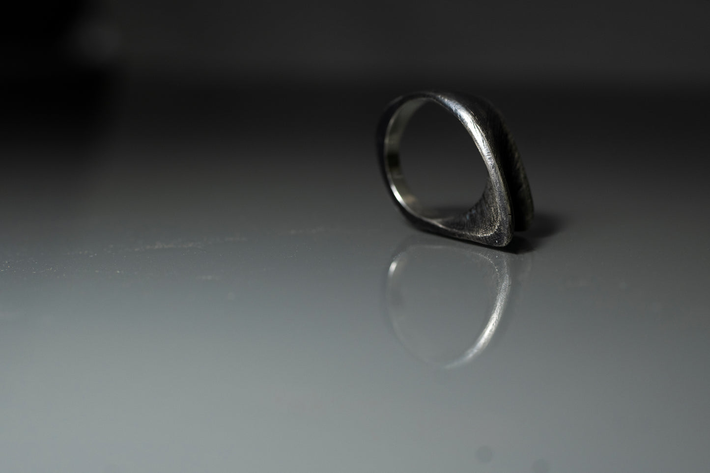 Rough textured Blackened Ring