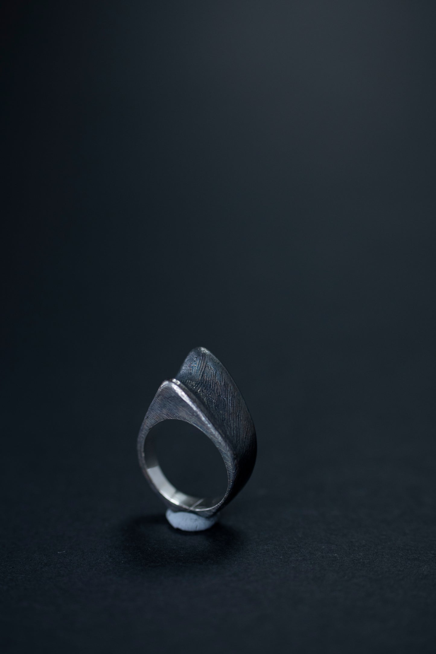 Rough textured Blackened Ring